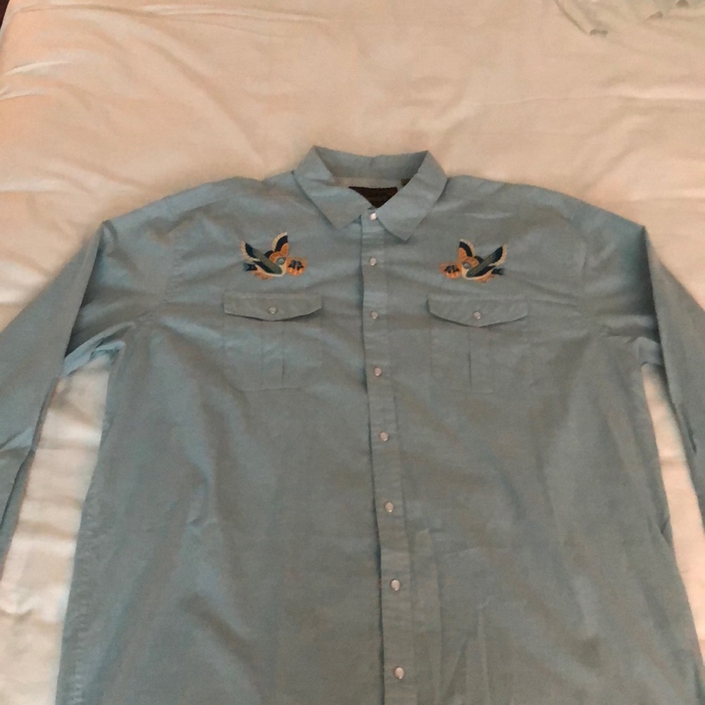 Pearl snap casual button down